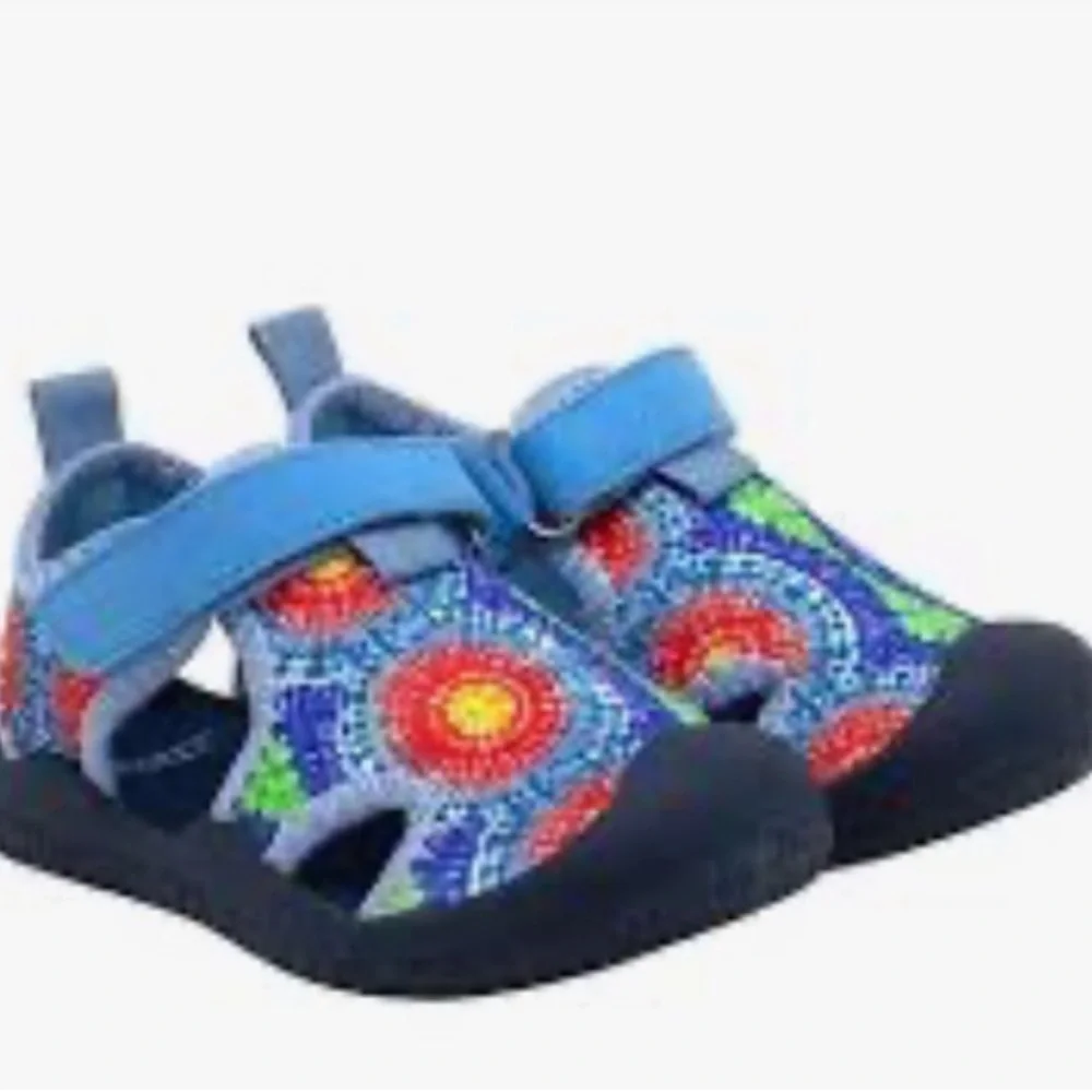 Robeez Spiral Tie Dye Slip Resistant Neoprene, Water, Pool Play Shoes Toddler 10